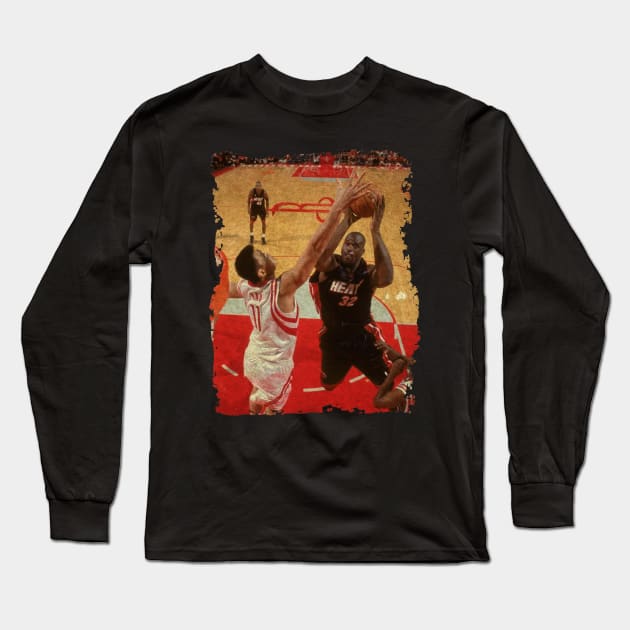 Yao Blocking Shaq Long Sleeve T-Shirt by Omeshshopart